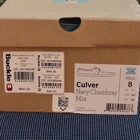 Toms Navy Chambray Mix Culver Shoe - Picture 5 of 5